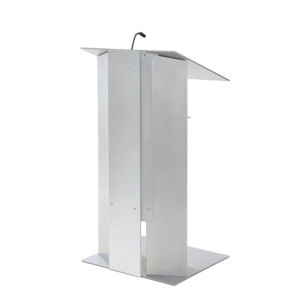 K6 lectern / podium from Urbann Products - All aluminum - side view