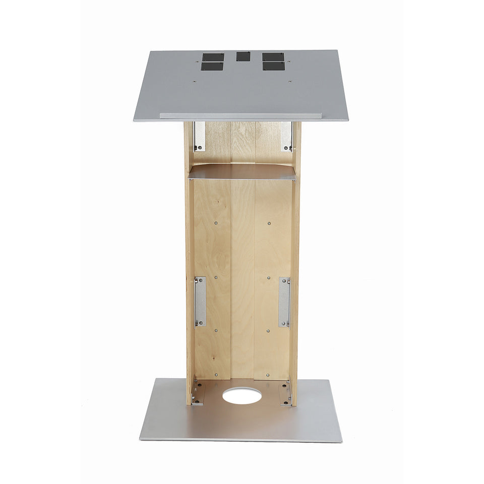 K2 lectern Natural / wooden podium from Urbann Products rear view