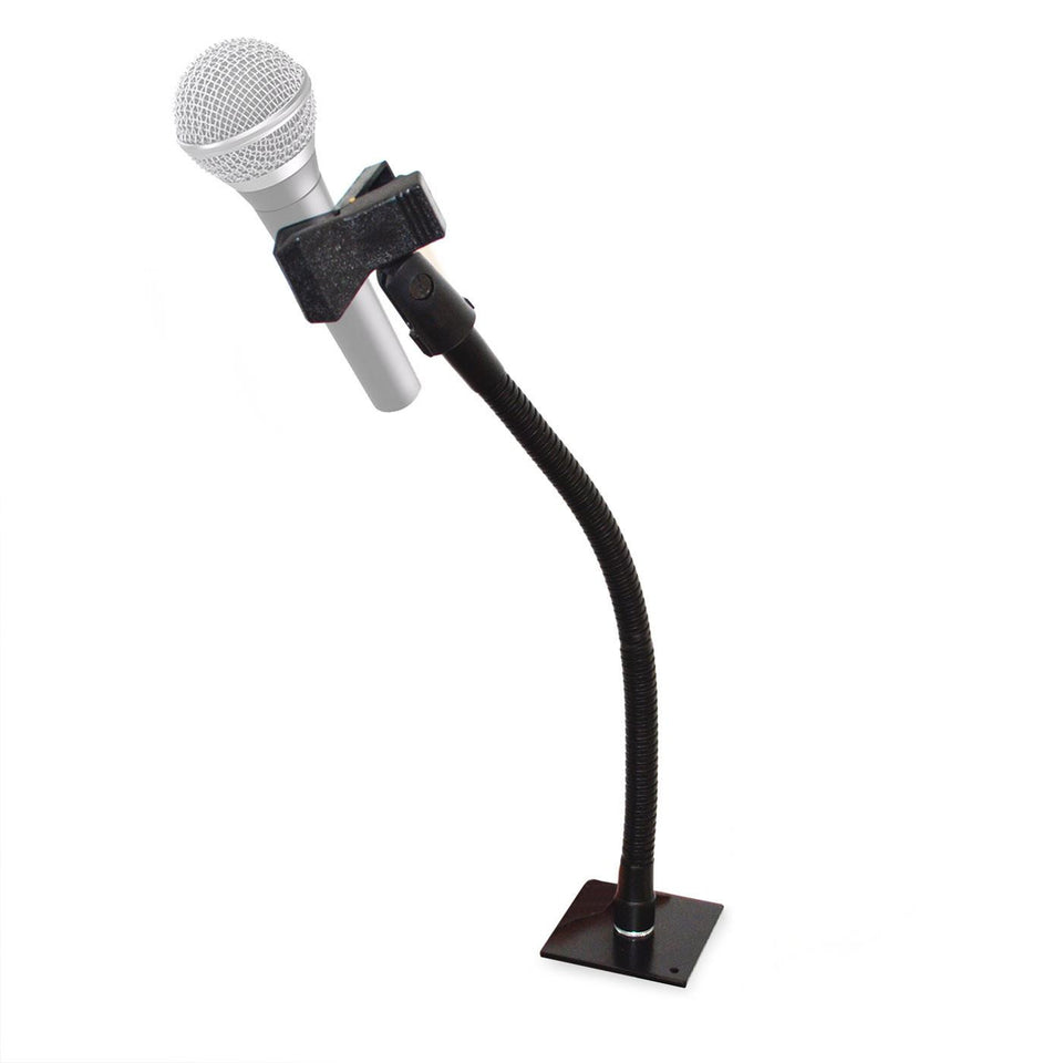 Microphone holder with wireless microphone