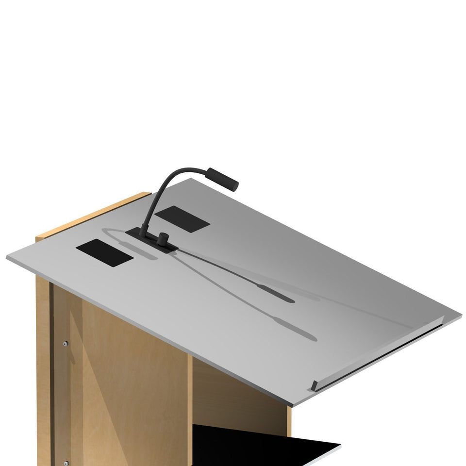 Lectern's LED Reading Lamp from Littlite 120/240V side view