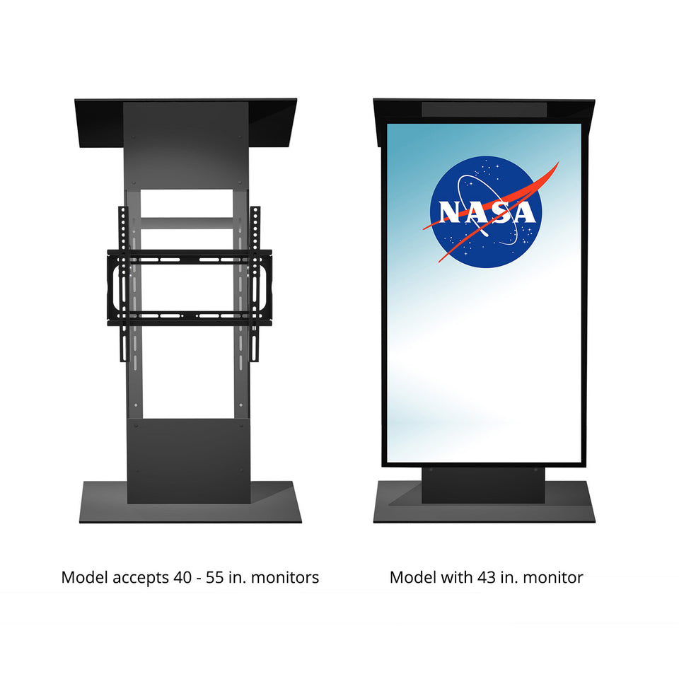 K5 lectern / podium LCD monitor models from Urbann Products front view