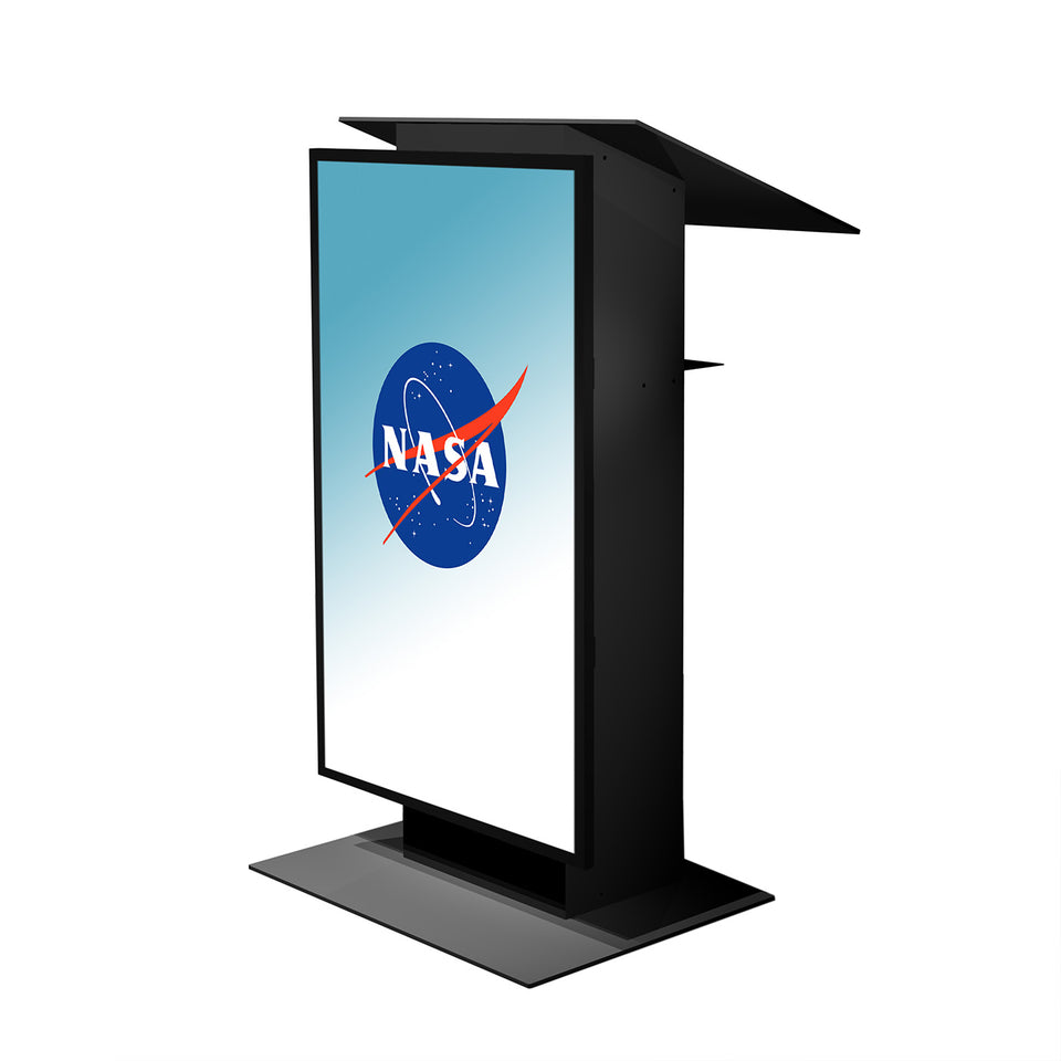 K5 lectern / podium LCD monitor from Urbann Products side view