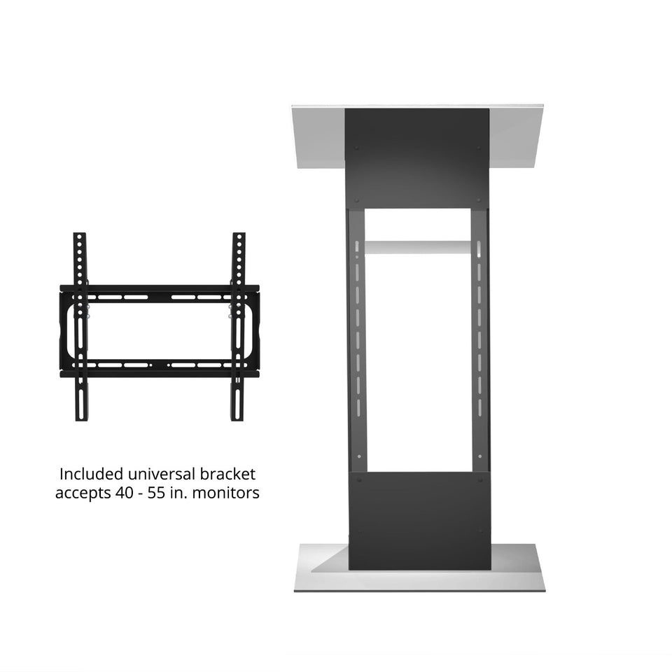 K5 lectern / podium- light grey from Urbann Products front view
