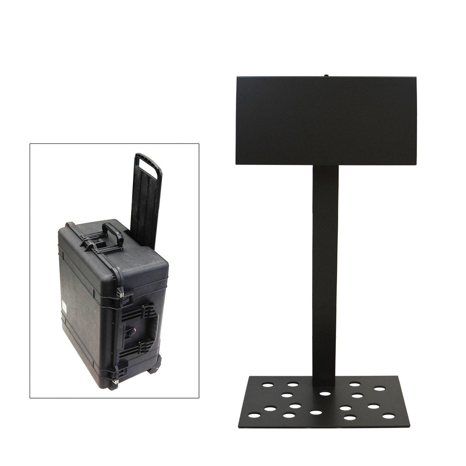 Y7 lectern / podium from Urbann Products - Front view with carrying case - Collapsible