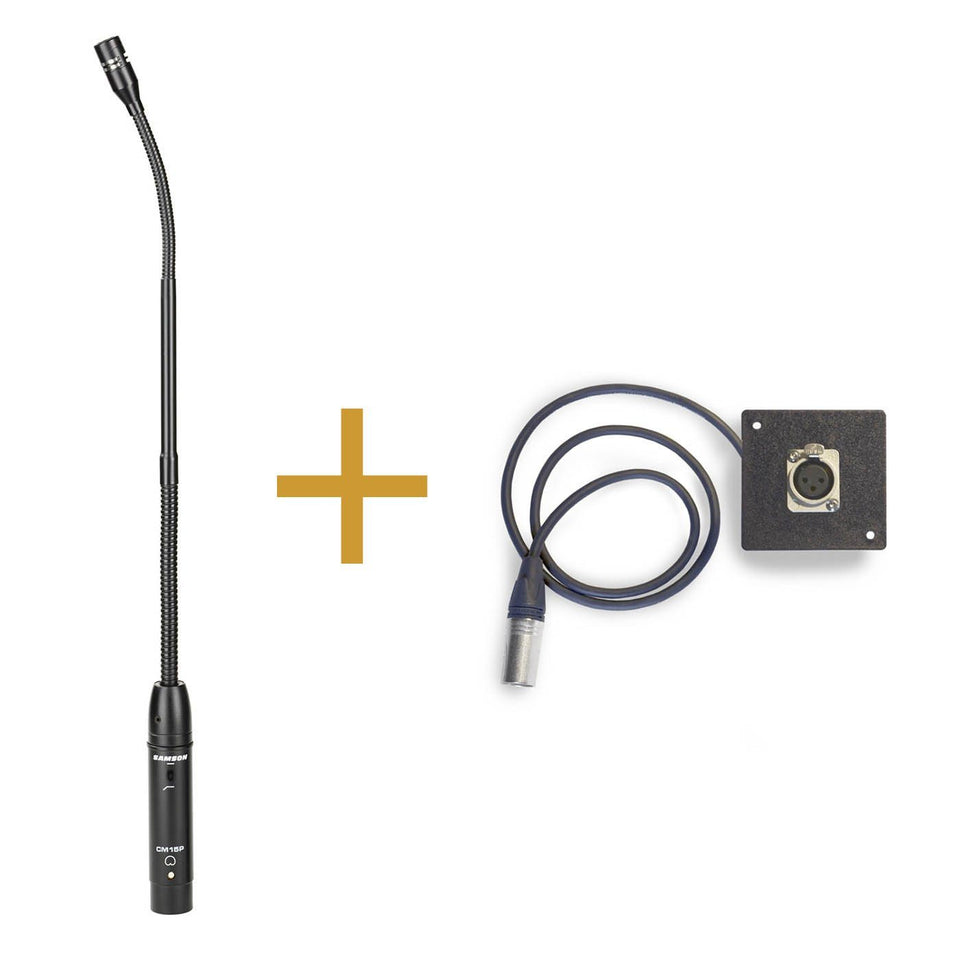 Combo kit CM15P Gooseneck mic by Samson + XLR connector