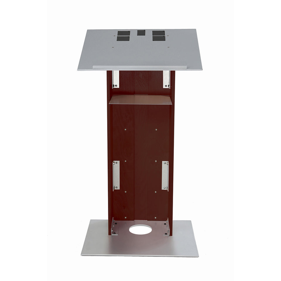 K2 lectern Full Mahogany / wooden podium from Urbann Products rear view