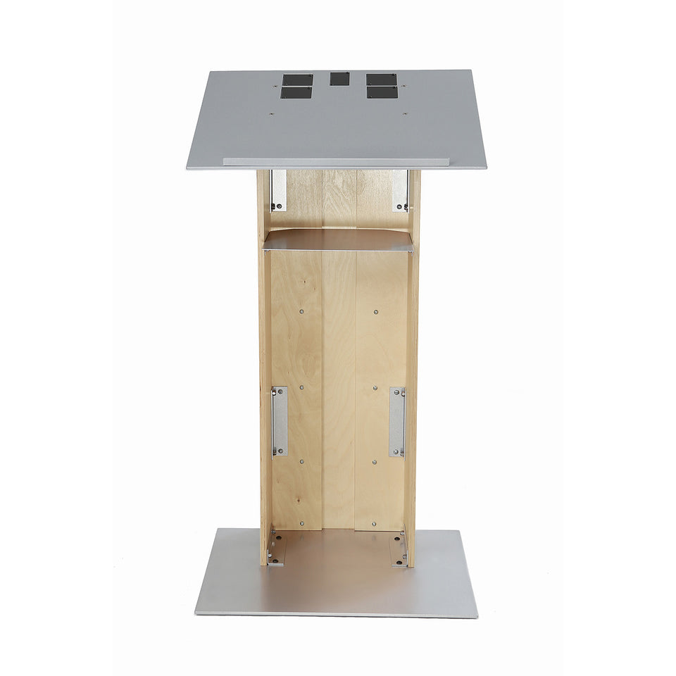 K2 lectern Natural / wooden podium from Urbann Products rear view