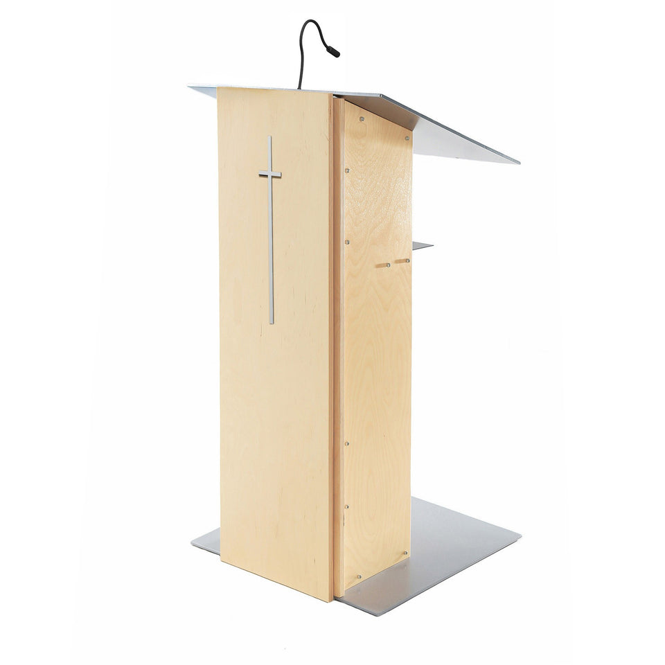 Modern X1 cross by Urbann on a K2 Natural lectern