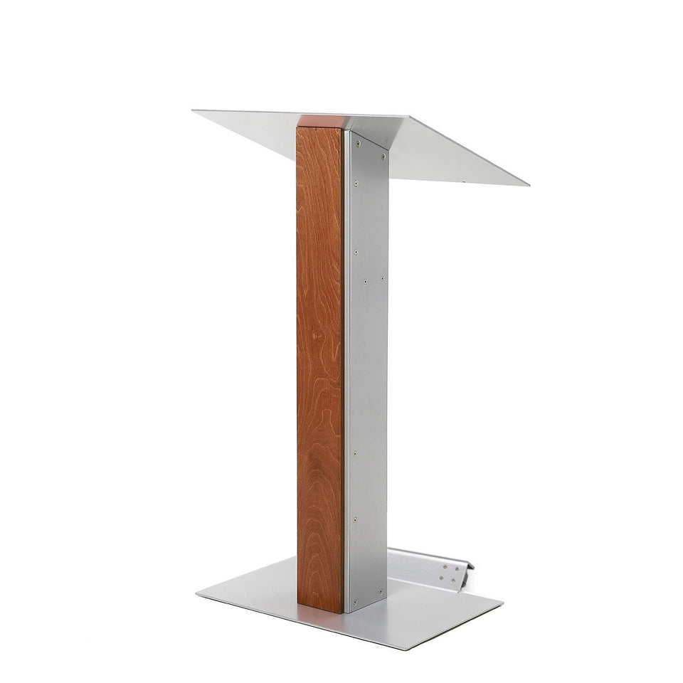 Y5 lectern / podium from Urbann Products - Whisky - with wheels side view