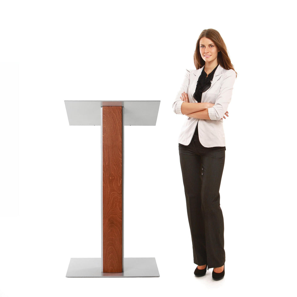 Y5 lectern / podium from Urbann Products with woman